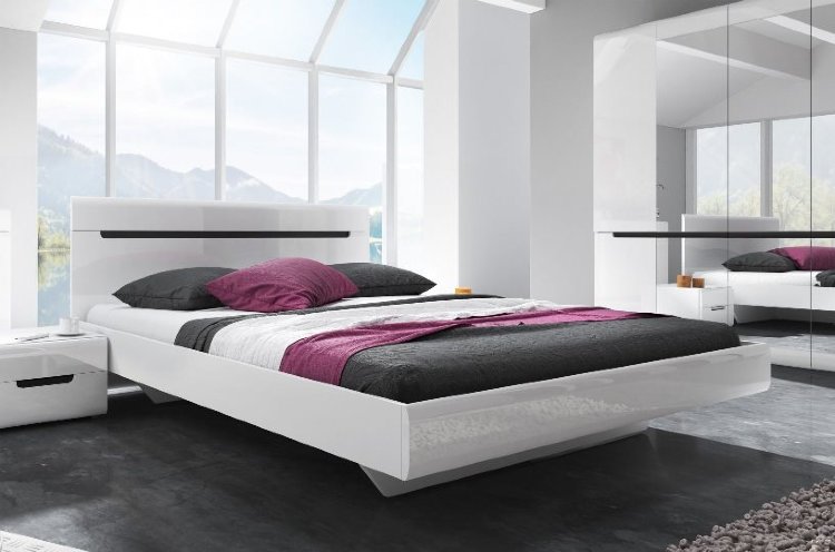 Кровать 160/180 см. белый глянец (Спальня HEKTOR)