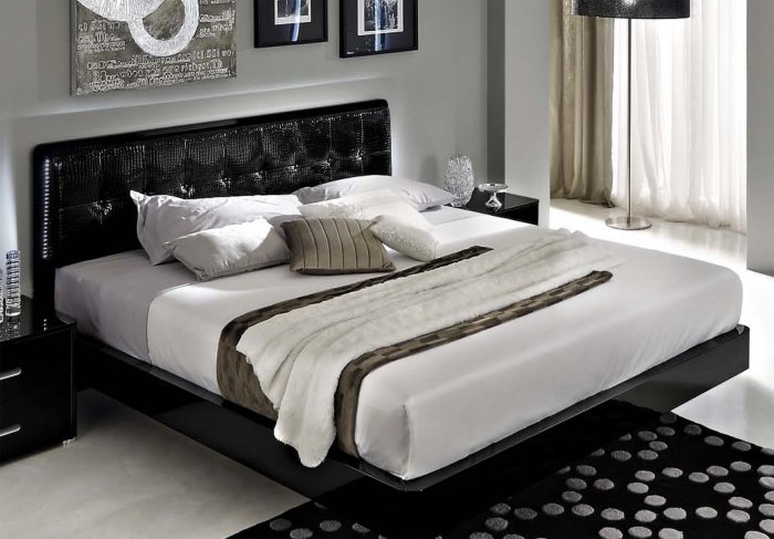 Кровать PLANO (кожа)160x200 см, арт. 116LET.61NE